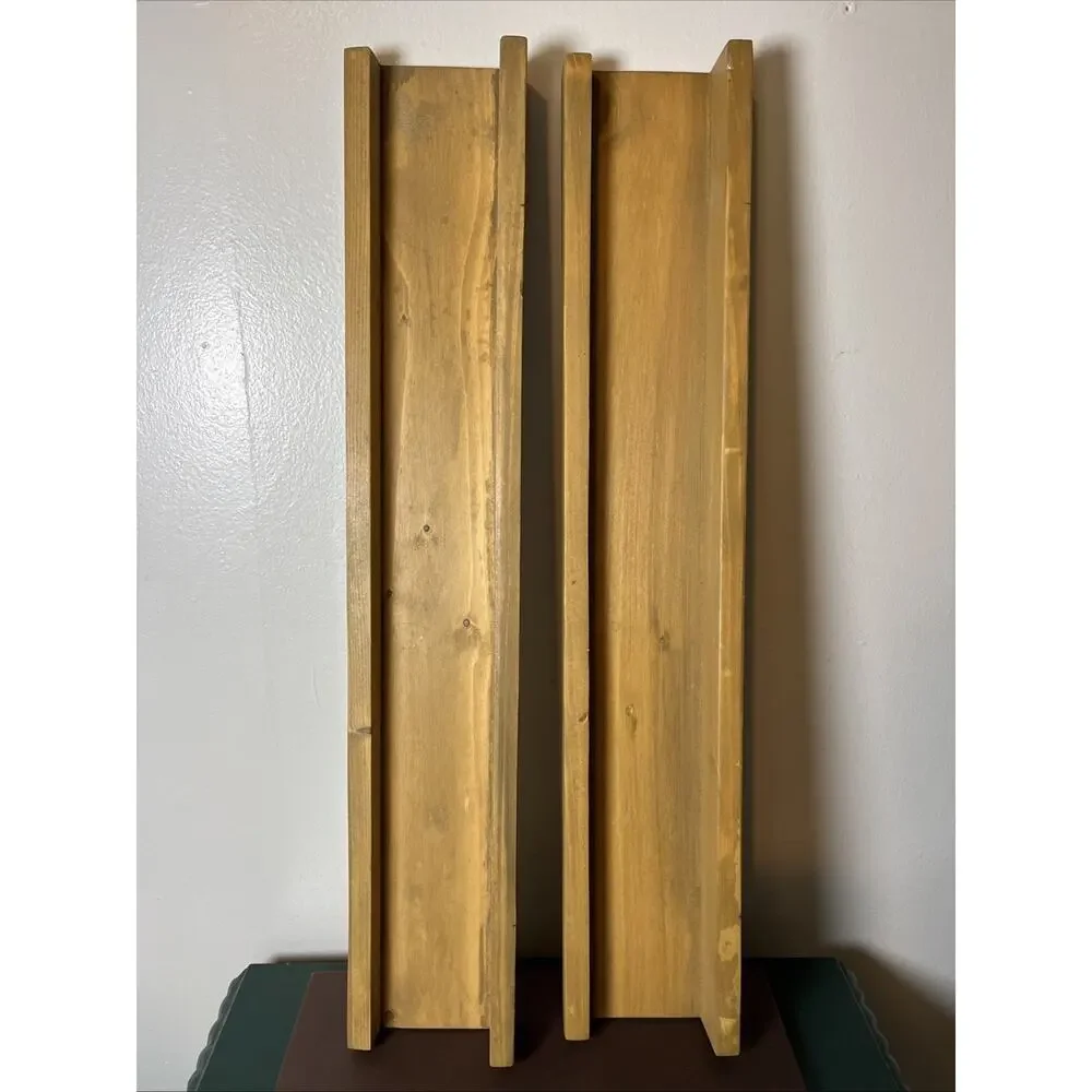 Wooden Lightweight Floating Shelves Pair 23” x 4”